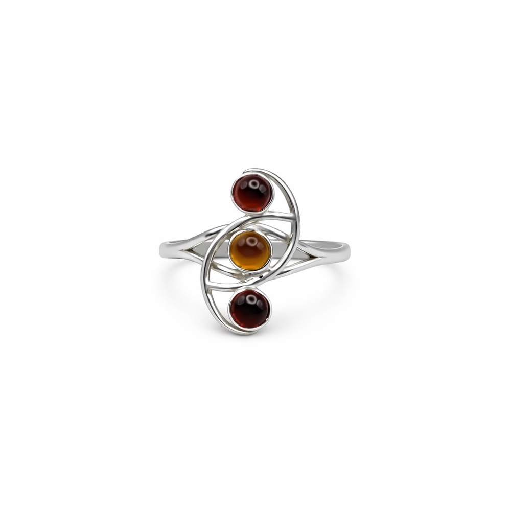 925 Citrine Garnet Ring